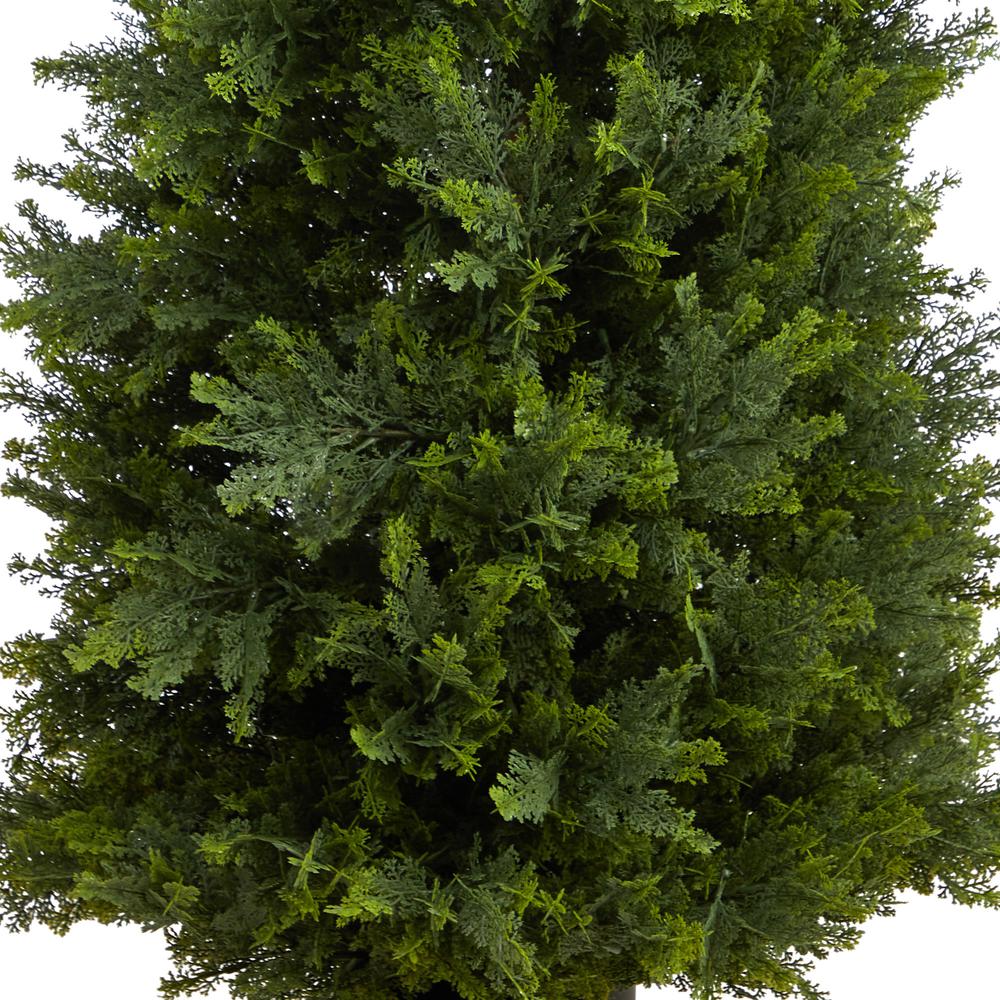 5.5ft. Cypress Cone Topiary Artificial Tree UV Resistant (Indoor/Outdoor). Picture 5