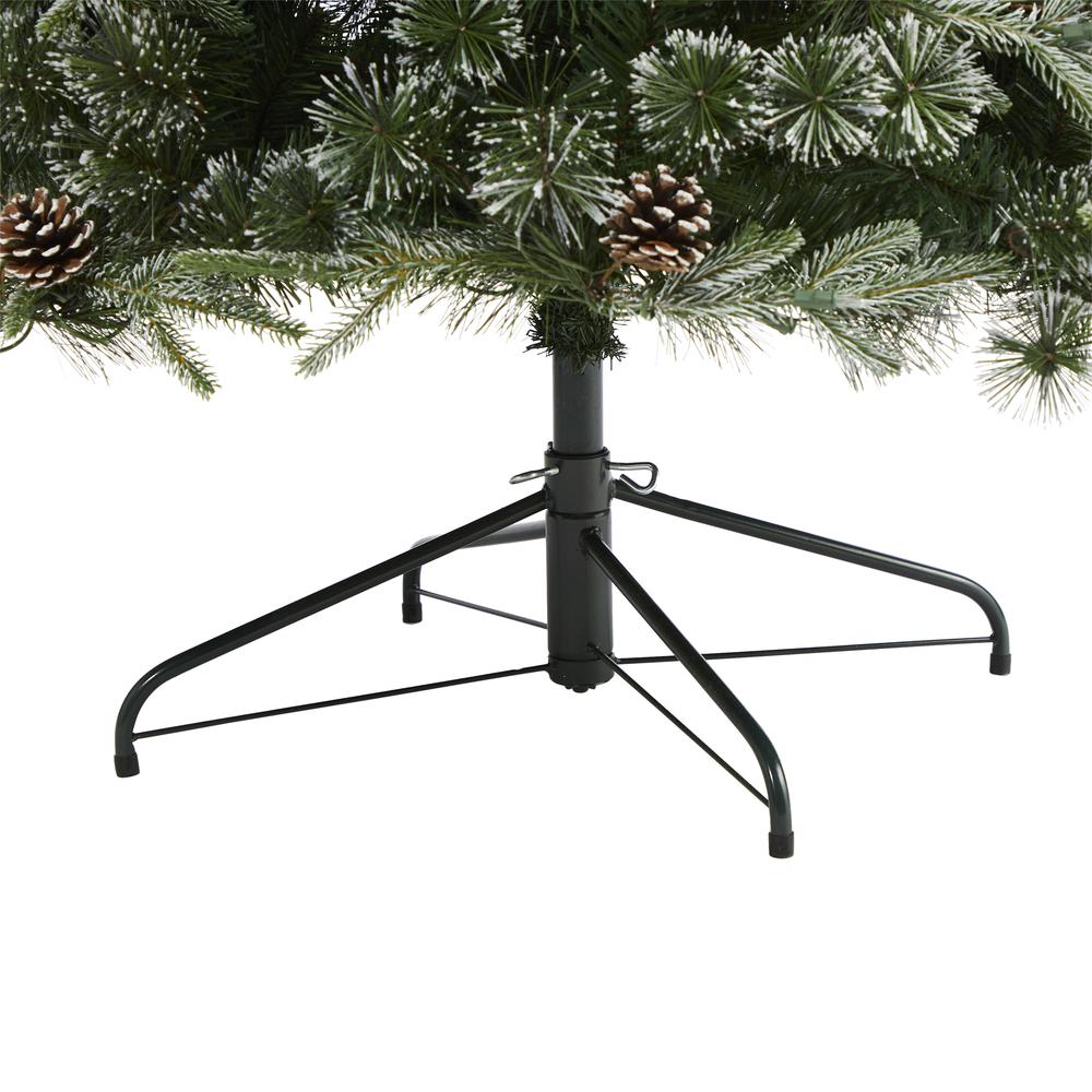 7.5ft. Snowed Tipped Clermont Mixed Pine Artificial Christmas Tree. Picture 3