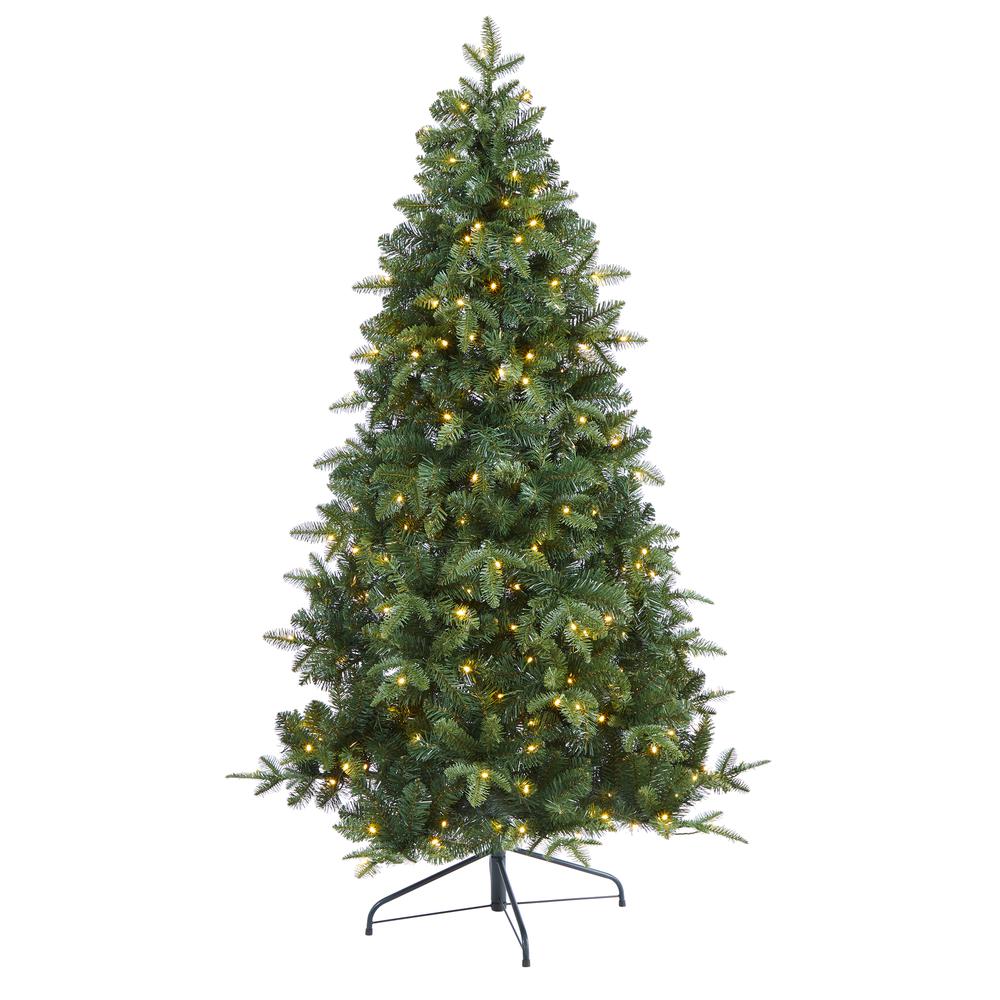 6ft. Grand Teton Spruce Flat Back Artificial Christmas Tree. Picture 1