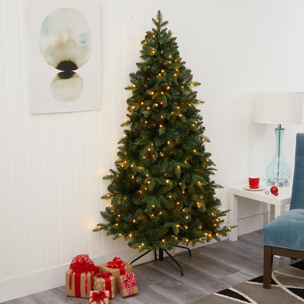 6ft. Grand Teton Spruce Flat Back Artificial Christmas Tree. Picture 7