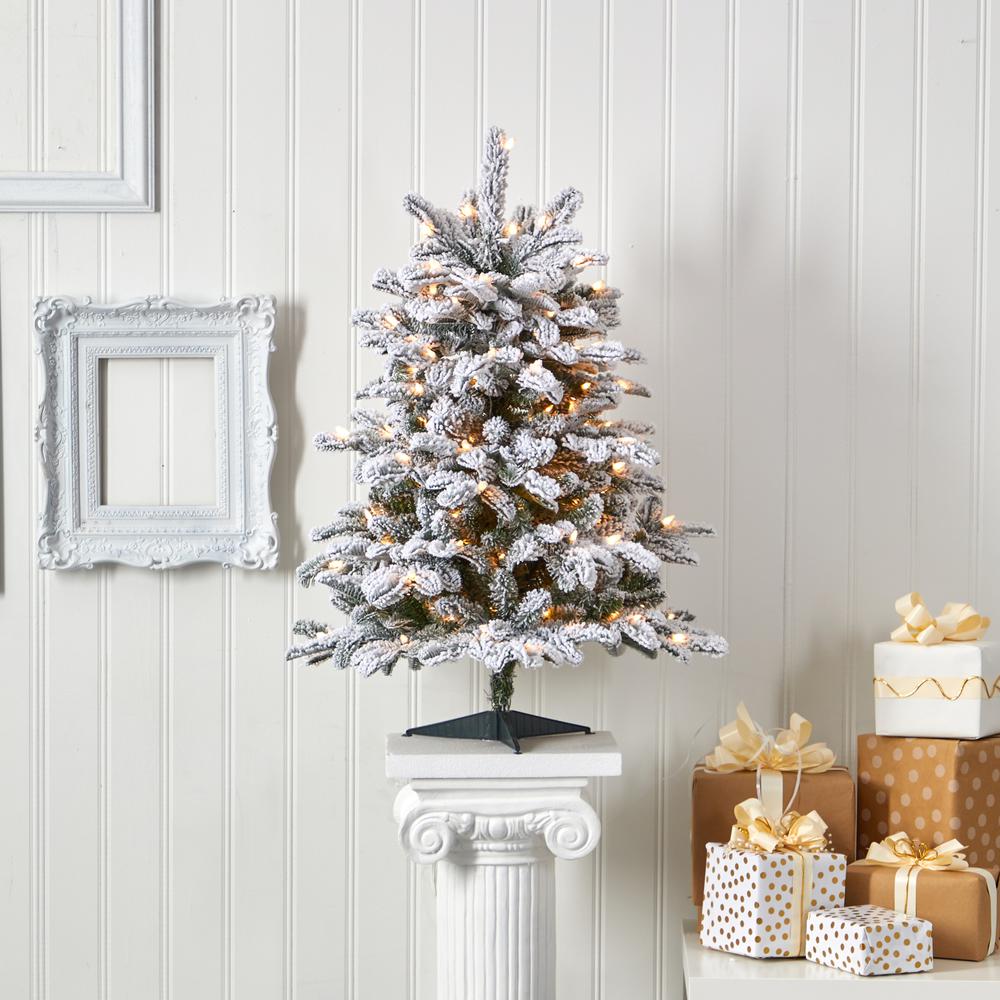 3ft. Flocked North Carolina Fir Artificial Christmas Tree. Picture 5