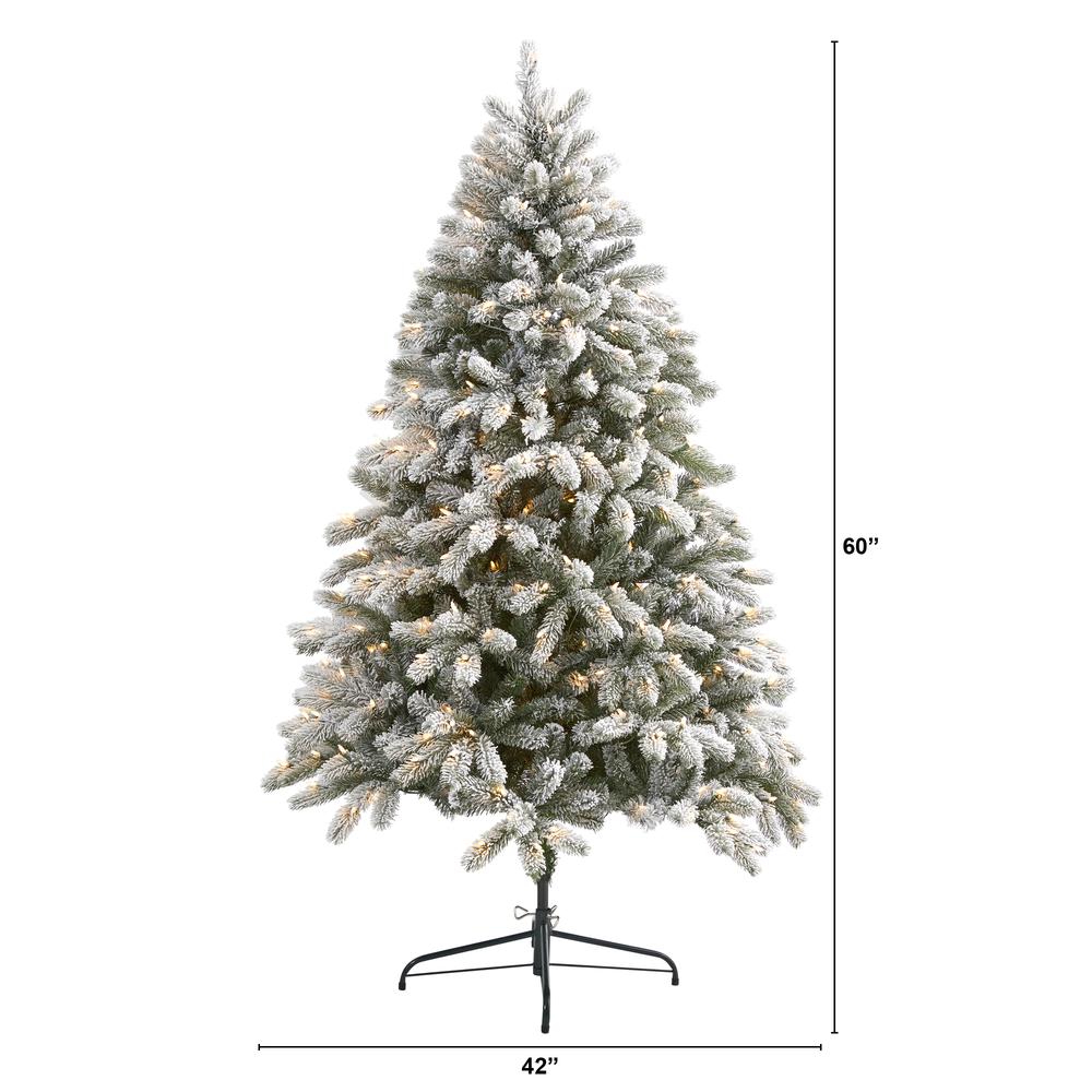 6ft. Flocked South Carolina Spruce Artificial Christmas Tree. Picture 2
