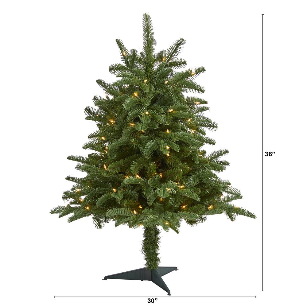 South Carolina Spruce Artificial Christmas Tree with 100 White Warm Light. Picture 2