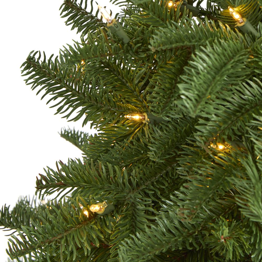 South Carolina Spruce Artificial Christmas Tree with 100 White Warm Light. Picture 3