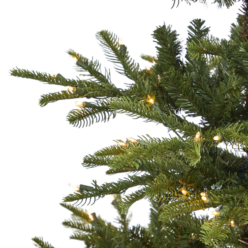 6ft. Layered Washington Spruce Artificial Christmas Tree with 350 Clear LED Lights and 705 Bendable Branches. Picture 2