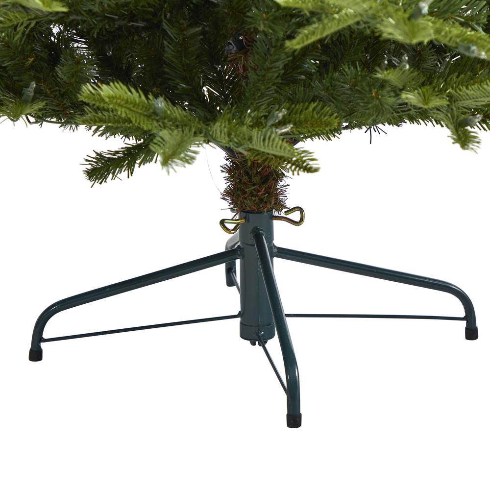 6ft. Layered Washington Spruce Artificial Christmas Tree with 350 Clear LED Lights and 705 Bendable Branches. Picture 4