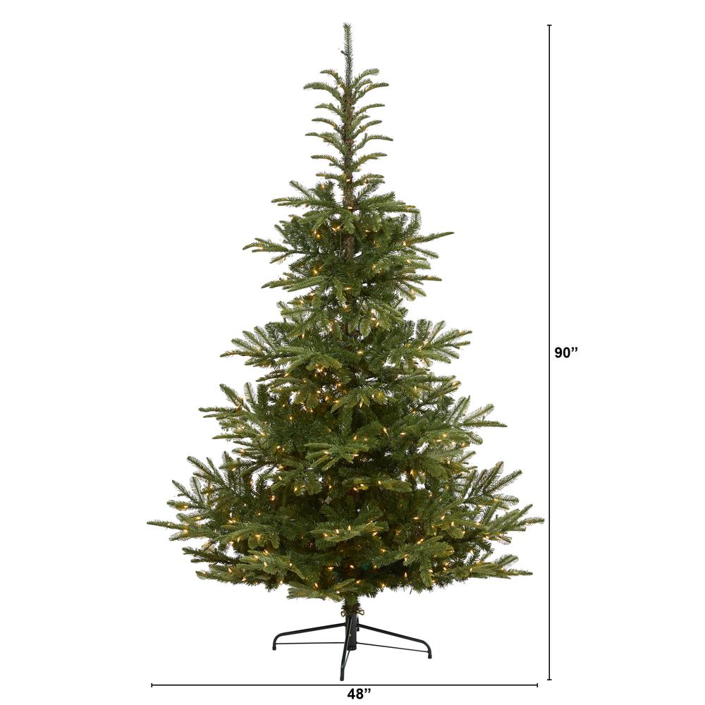 7.5ft. Layered Washington Spruce Artificial Christmas Tree. Picture 2