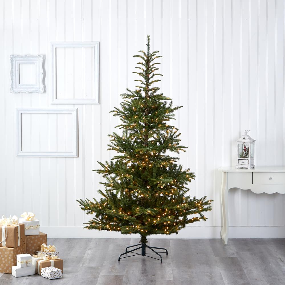 7.5ft. Layered Washington Spruce Artificial Christmas Tree. Picture 5