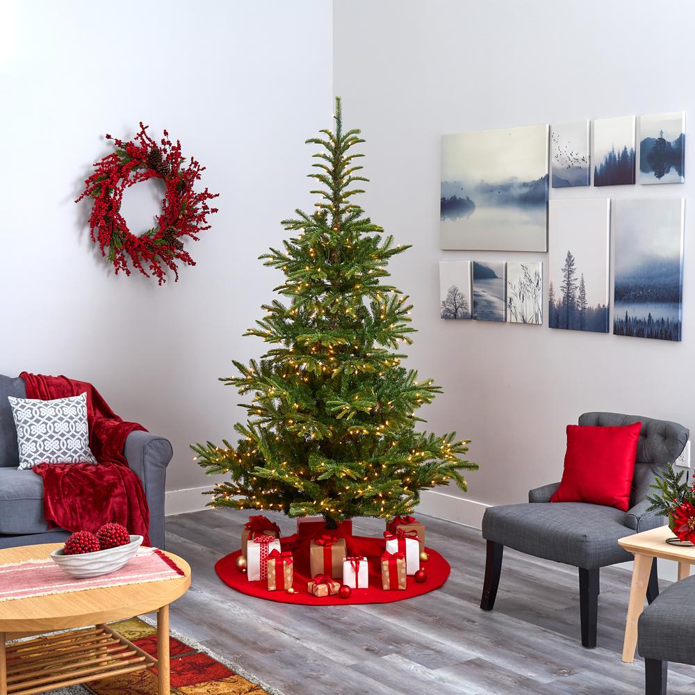 7.5ft. Layered Washington Spruce Artificial Christmas Tree. Picture 6