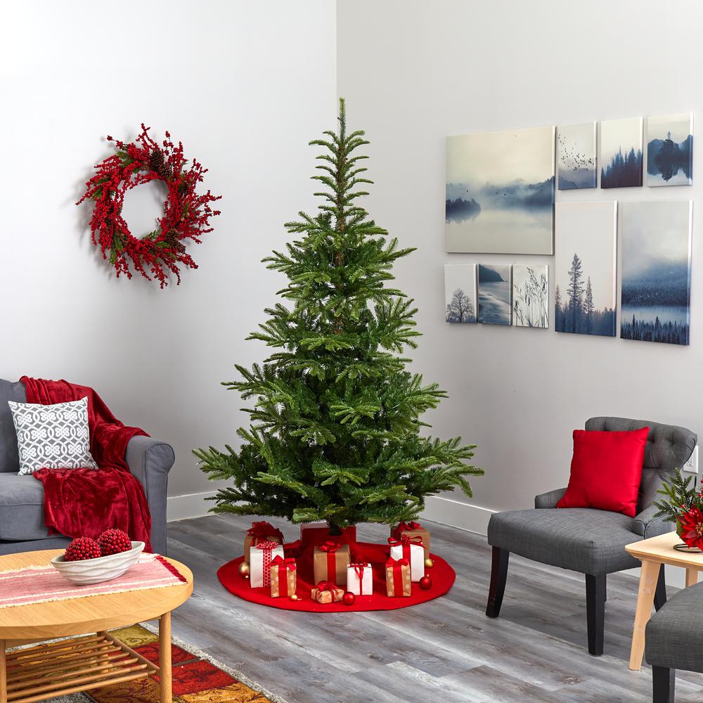 7.5ft. Layered Washington Spruce Artificial Christmas Tree. Picture 7