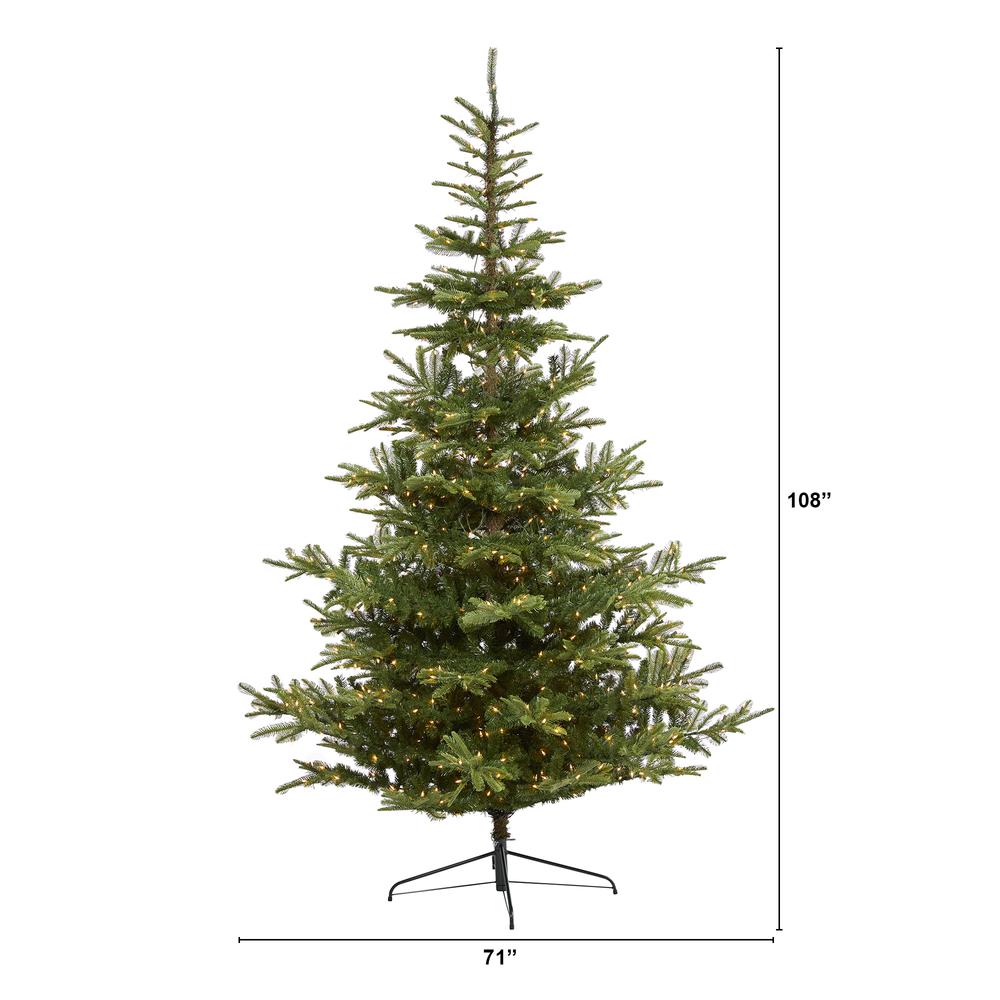 9ft. Layered Washington Spruce Artificial Christmas Tree. Picture 2