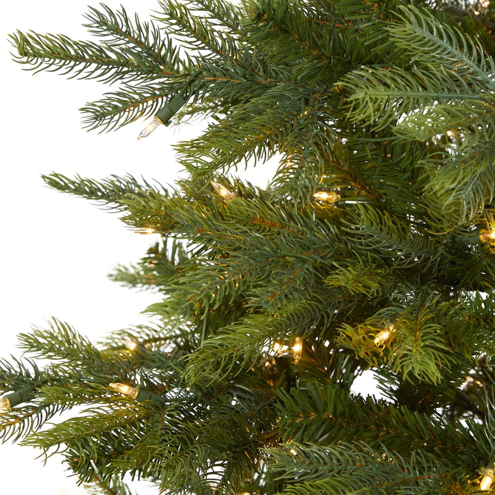 7ft. North Carolina Spruce Artificial Christmas Tree with 450 Clear Lights and 931 Bendable Branches. Picture 2