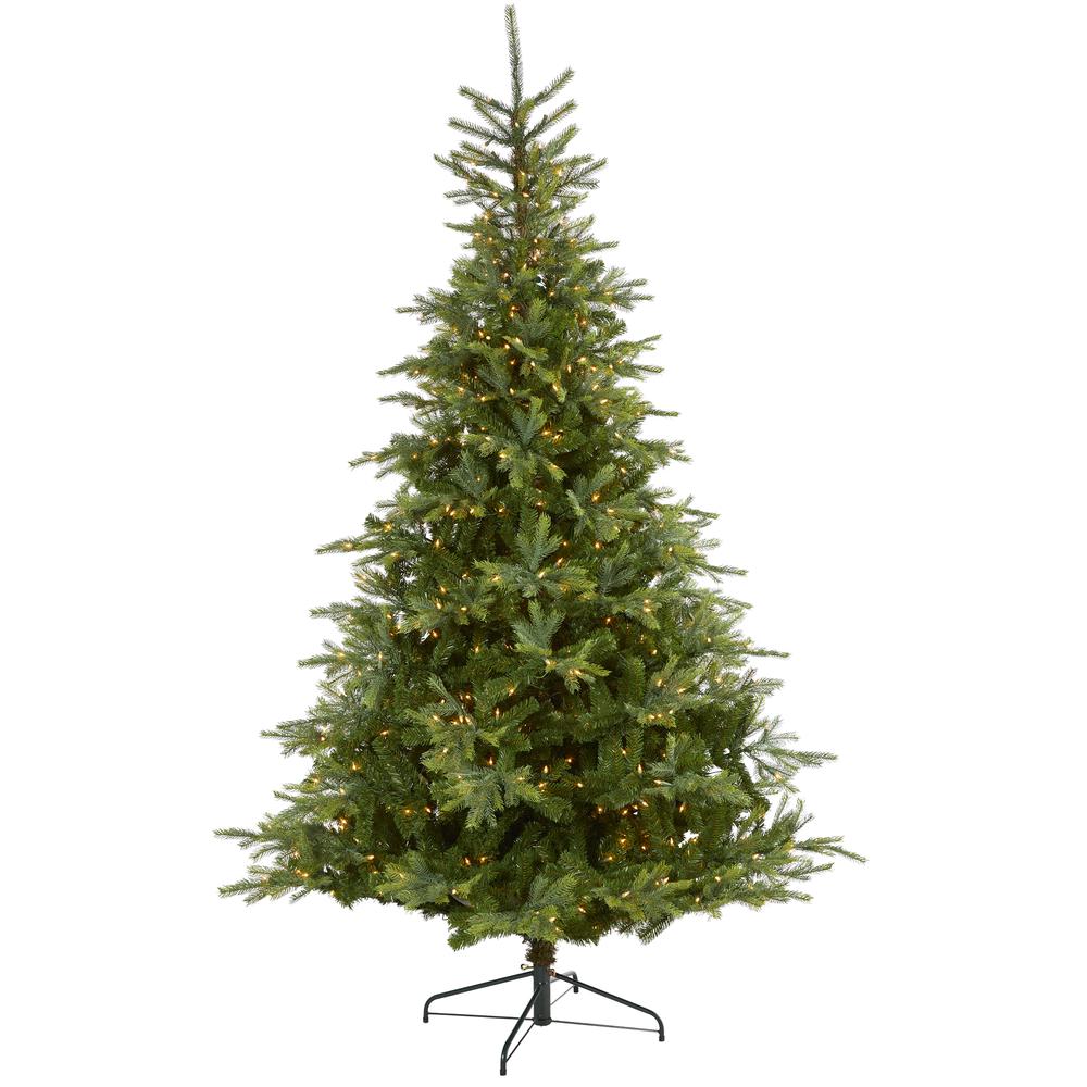 8ft. North Carolina Spruce Artificial Christmas Tree with 650 Clear Lights and 1303 Bendable Branches. Picture 5
