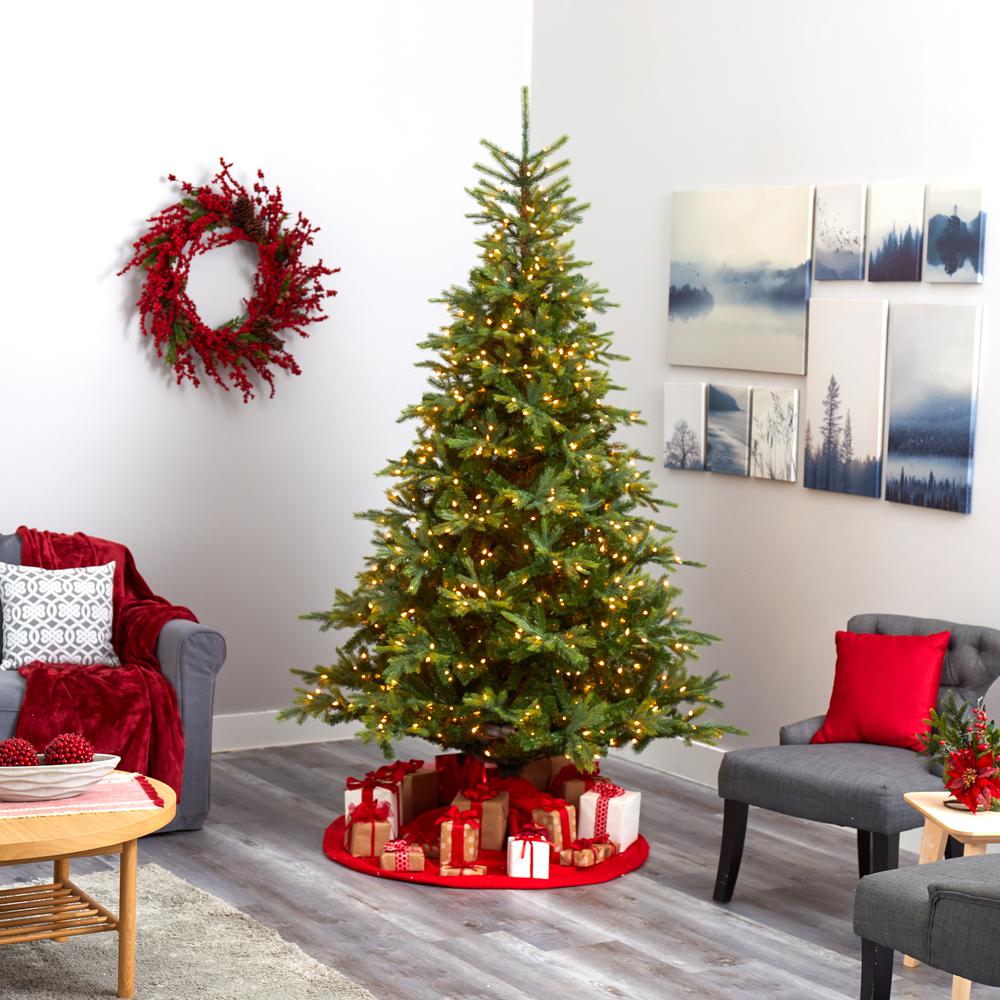 8ft. North Carolina Spruce Artificial Christmas Tree with 650 Clear Lights and 1303 Bendable Branches. Picture 6