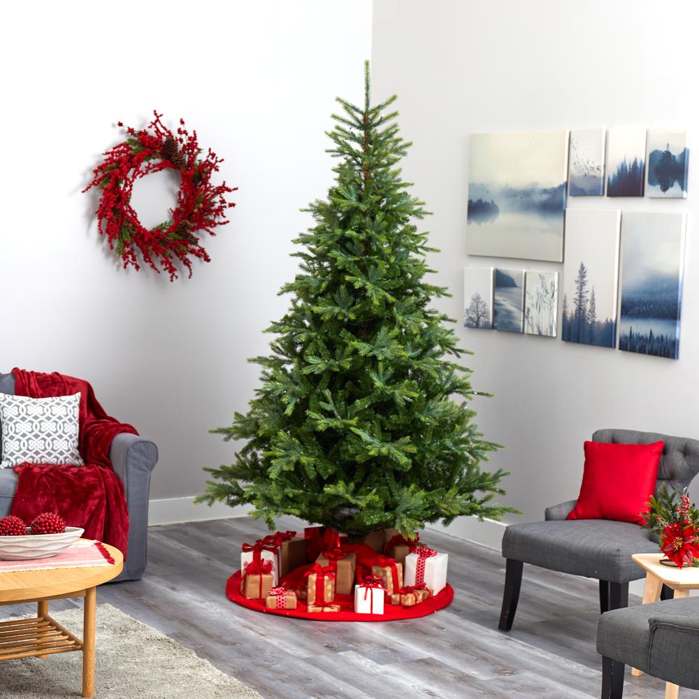 8ft. North Carolina Spruce Artificial Christmas Tree with 650 Clear Lights and 1303 Bendable Branches. Picture 7