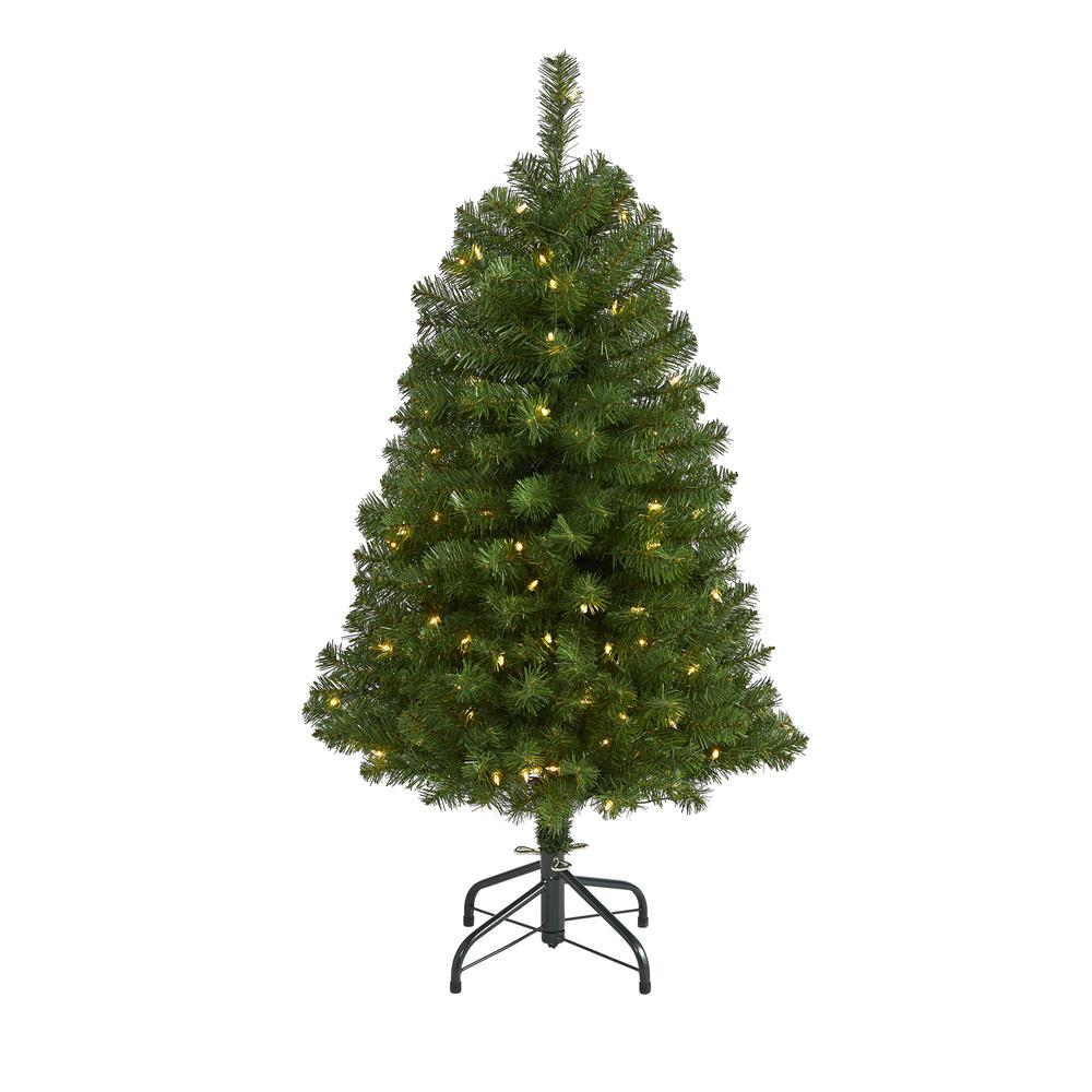 Virginia Fir Artificial Christmas Tree with 100 Clear Lights. Picture 1
