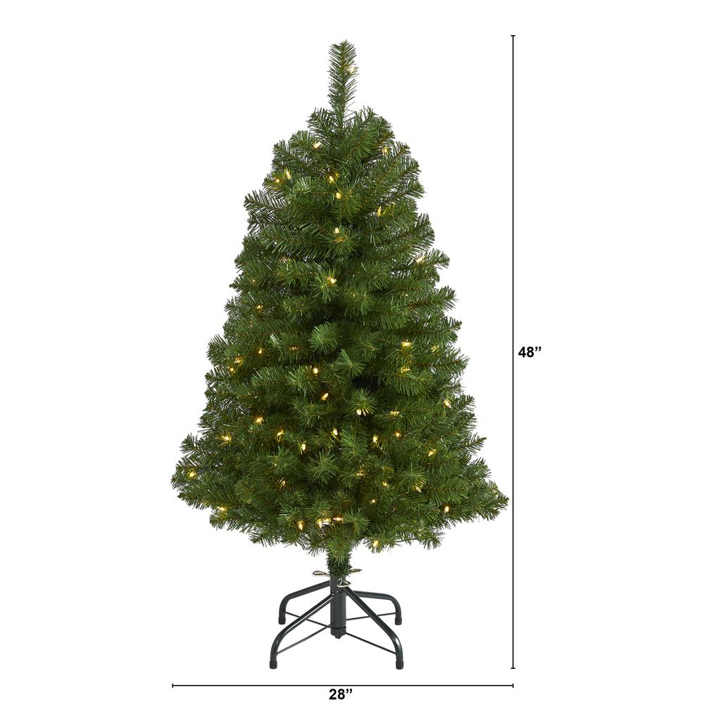 Virginia Fir Artificial Christmas Tree with 100 Clear Lights. Picture 3