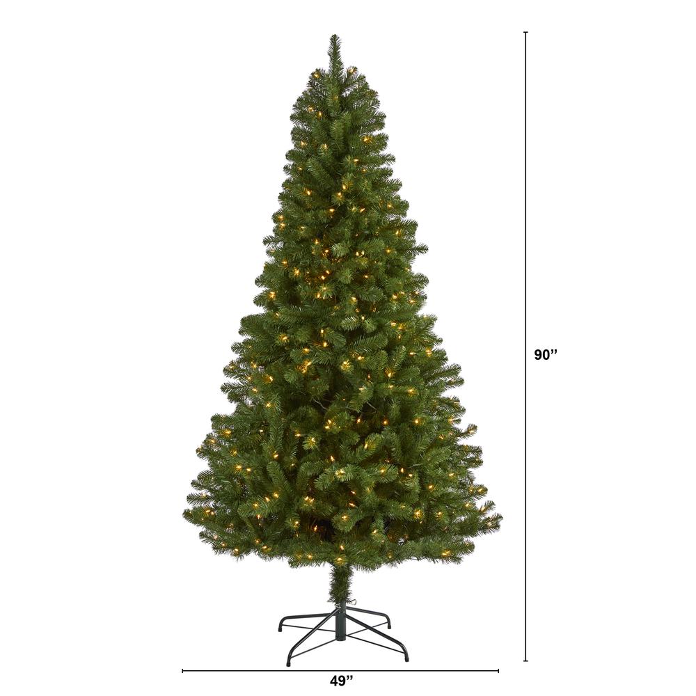 7.Virginia Fir Artificial Christmas Tree with 450 Clear Lights. Picture 2