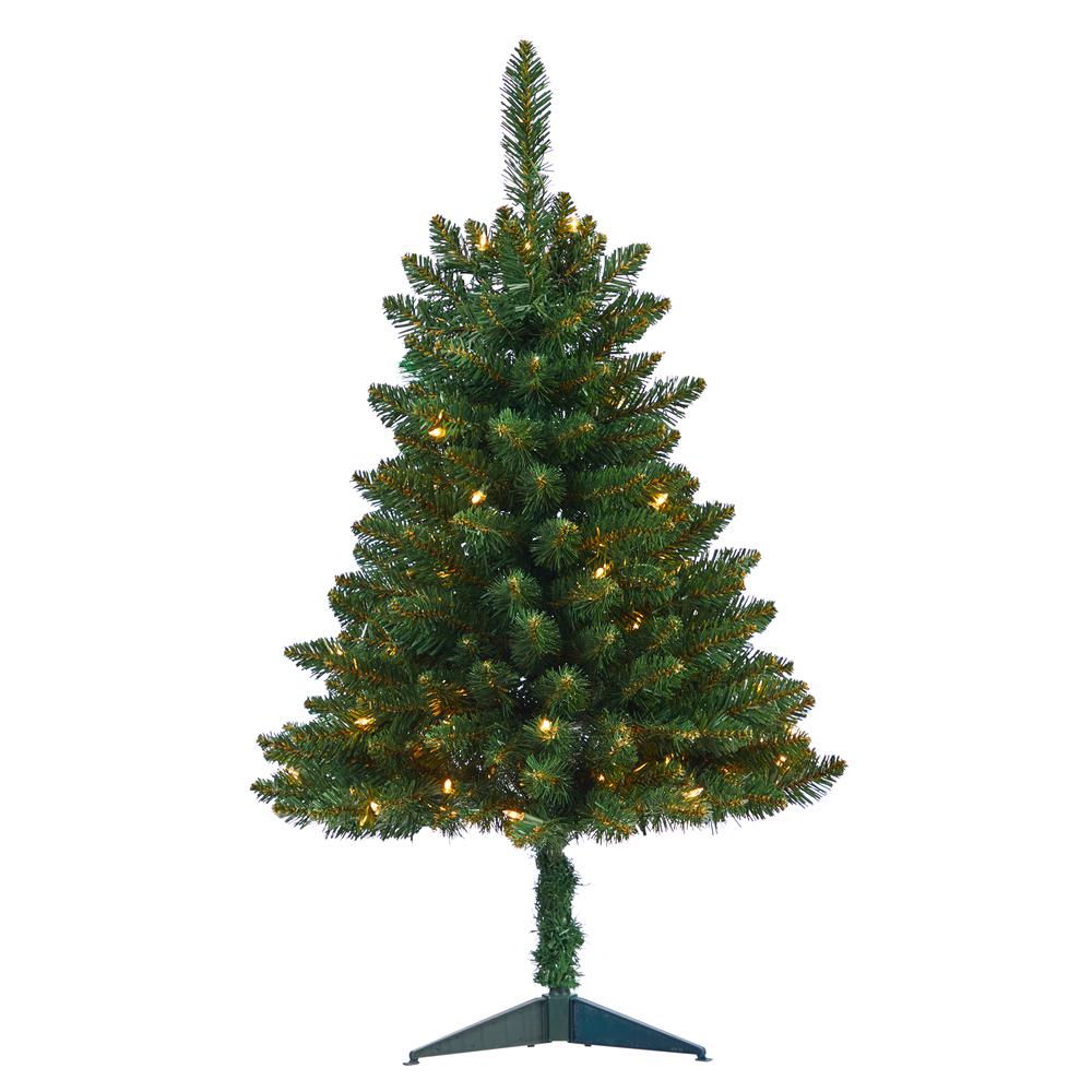 Northern Rocky Spruce Artificial Christmas Tree with 50 Clear Lights. Picture 1