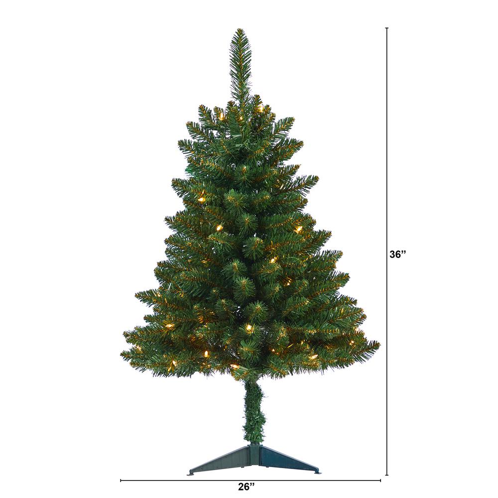 Northern Rocky Spruce Artificial Christmas Tree with 50 Clear Lights. Picture 2