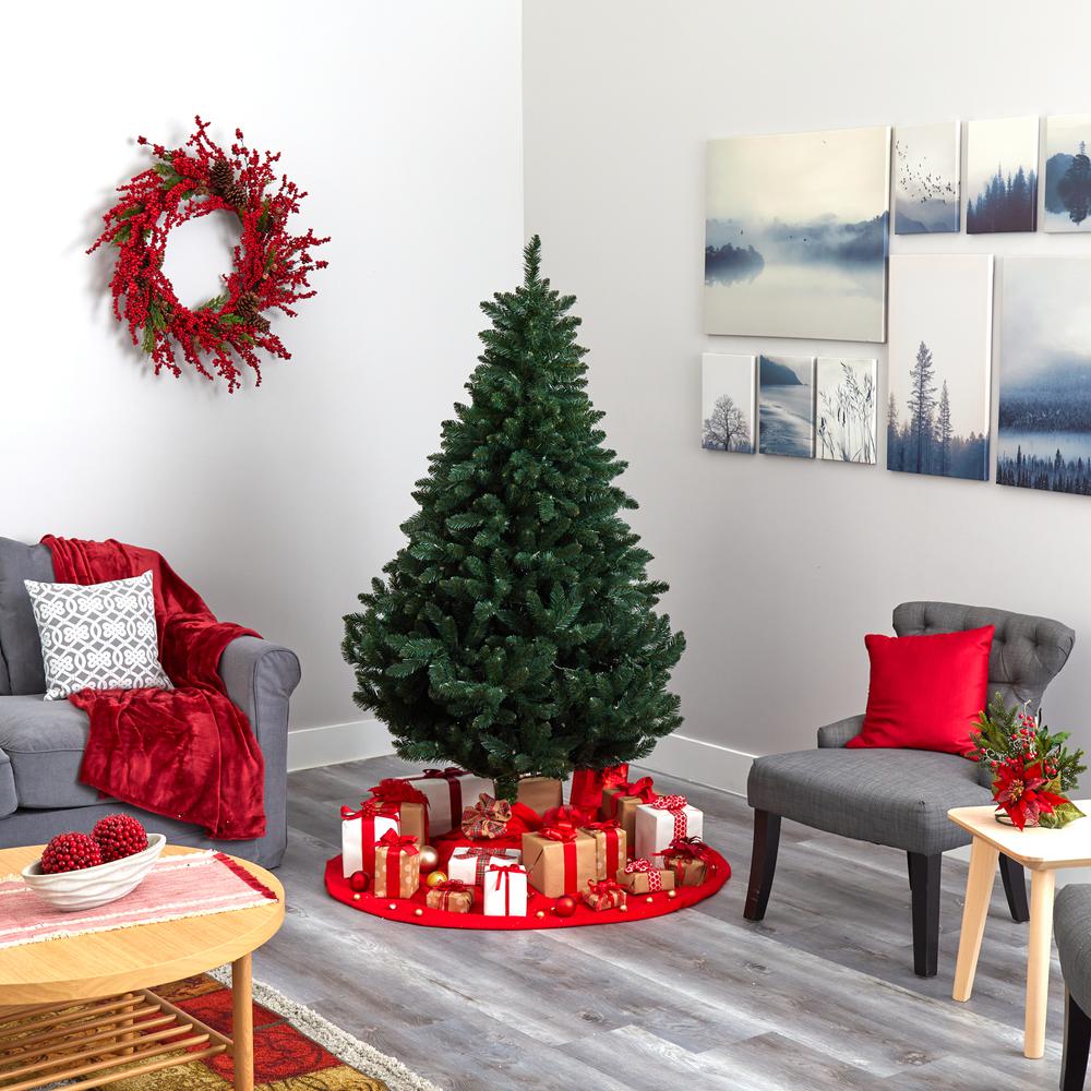 Northern Rocky Spruce Artificial Christmas Tree with 300 Clear Lights. Picture 7