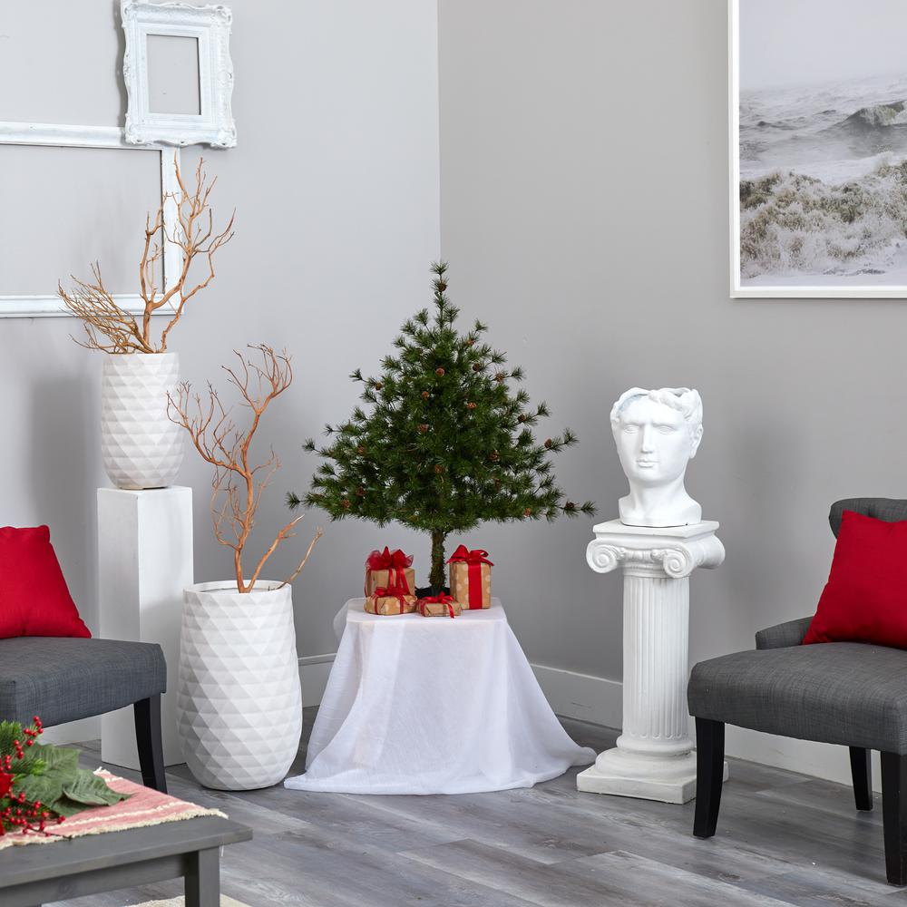 3ft. Colorado Mountain Pine Artificial Christmas Tree with 50 Clear Lights. Picture 6