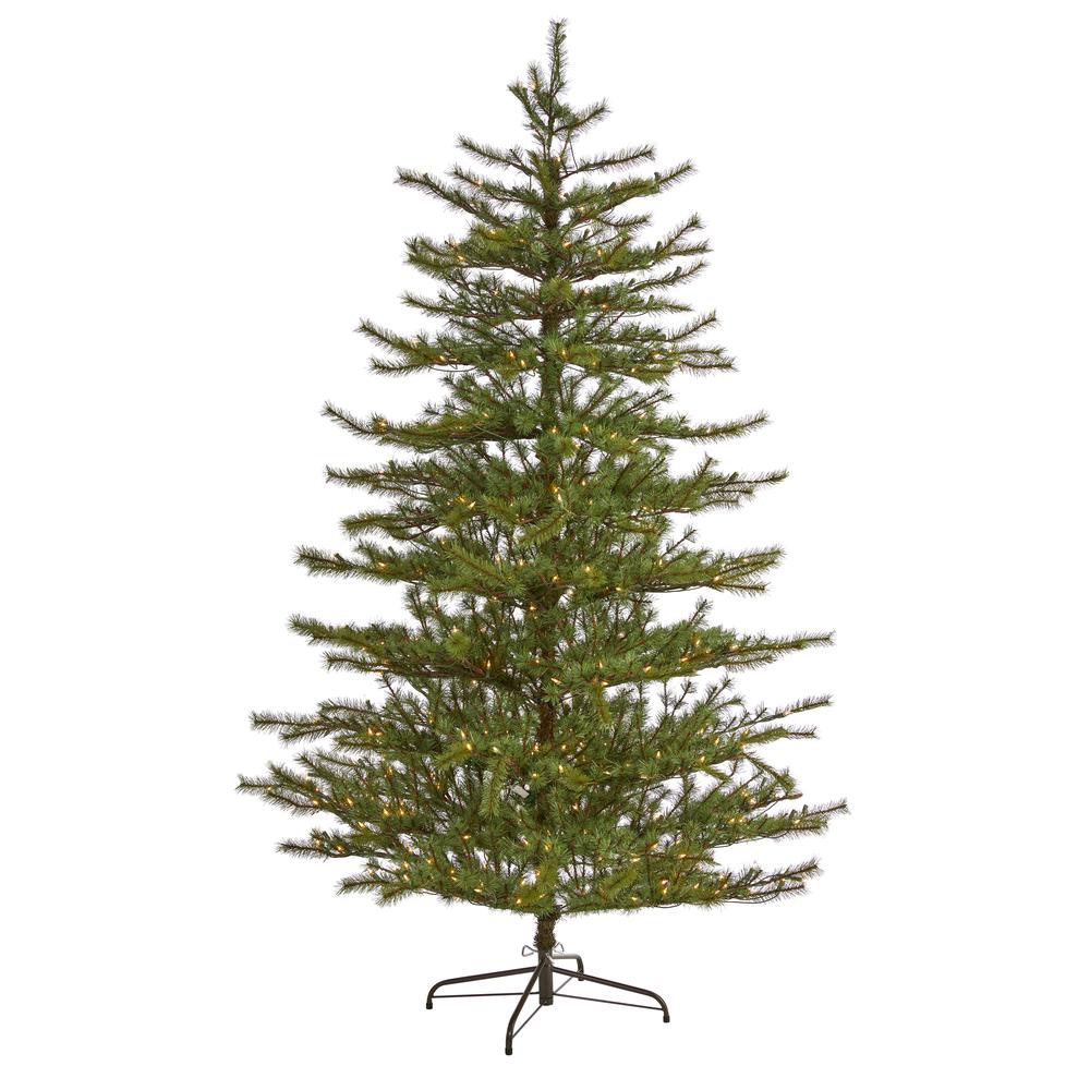 7ft. Vancouver Mountain Pine Artificial Christmas Tree with 450 Clear Lights and 1762 Bendable Branches. Picture 4