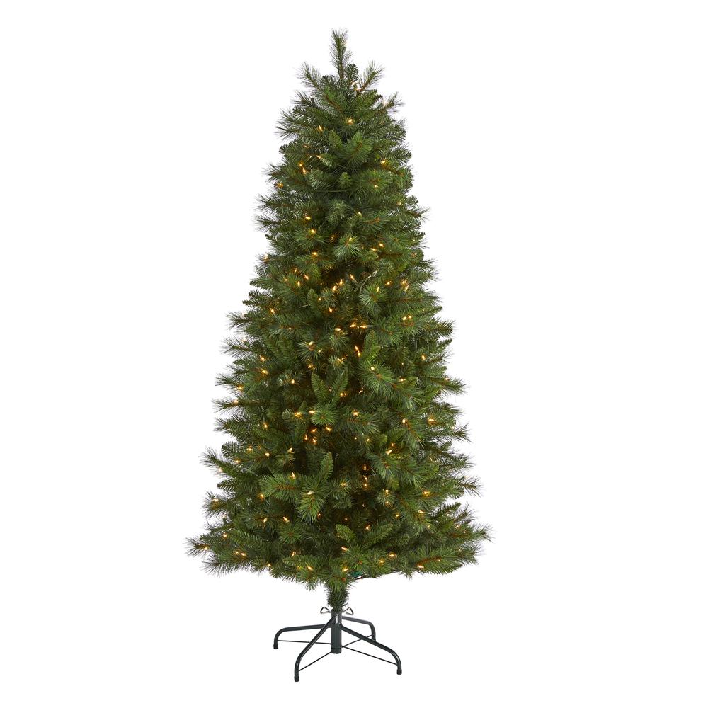 6ft. Slim West Virginia Mountain Pine Artificial Christmas Tree. Picture 1