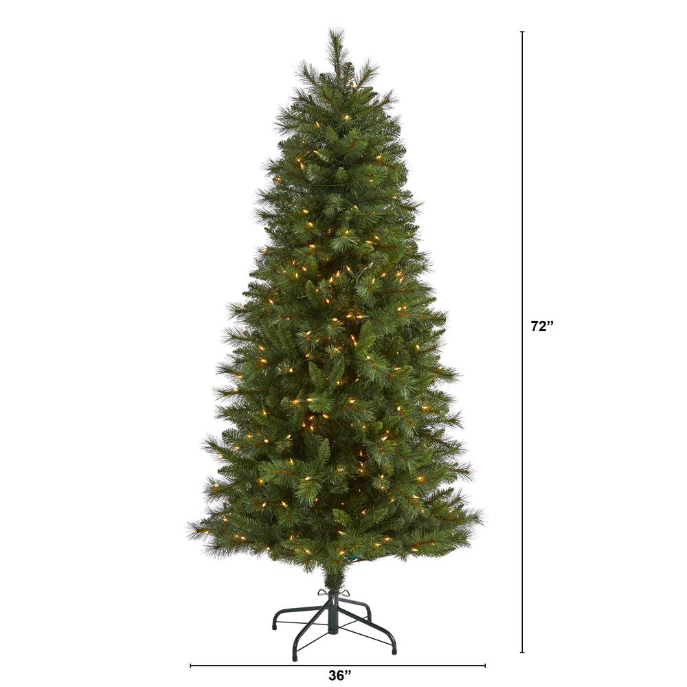 6ft. Slim West Virginia Mountain Pine Artificial Christmas Tree. Picture 2