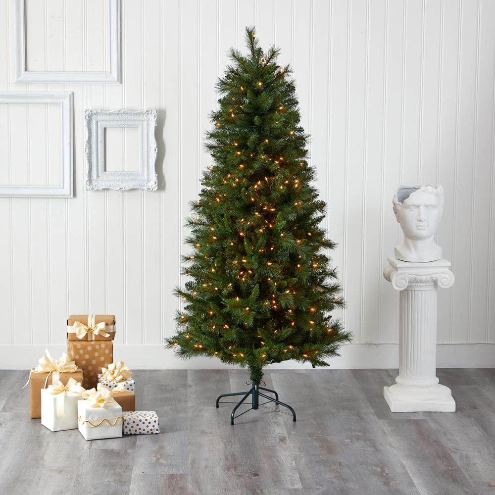 6ft. Slim West Virginia Mountain Pine Artificial Christmas Tree. Picture 5