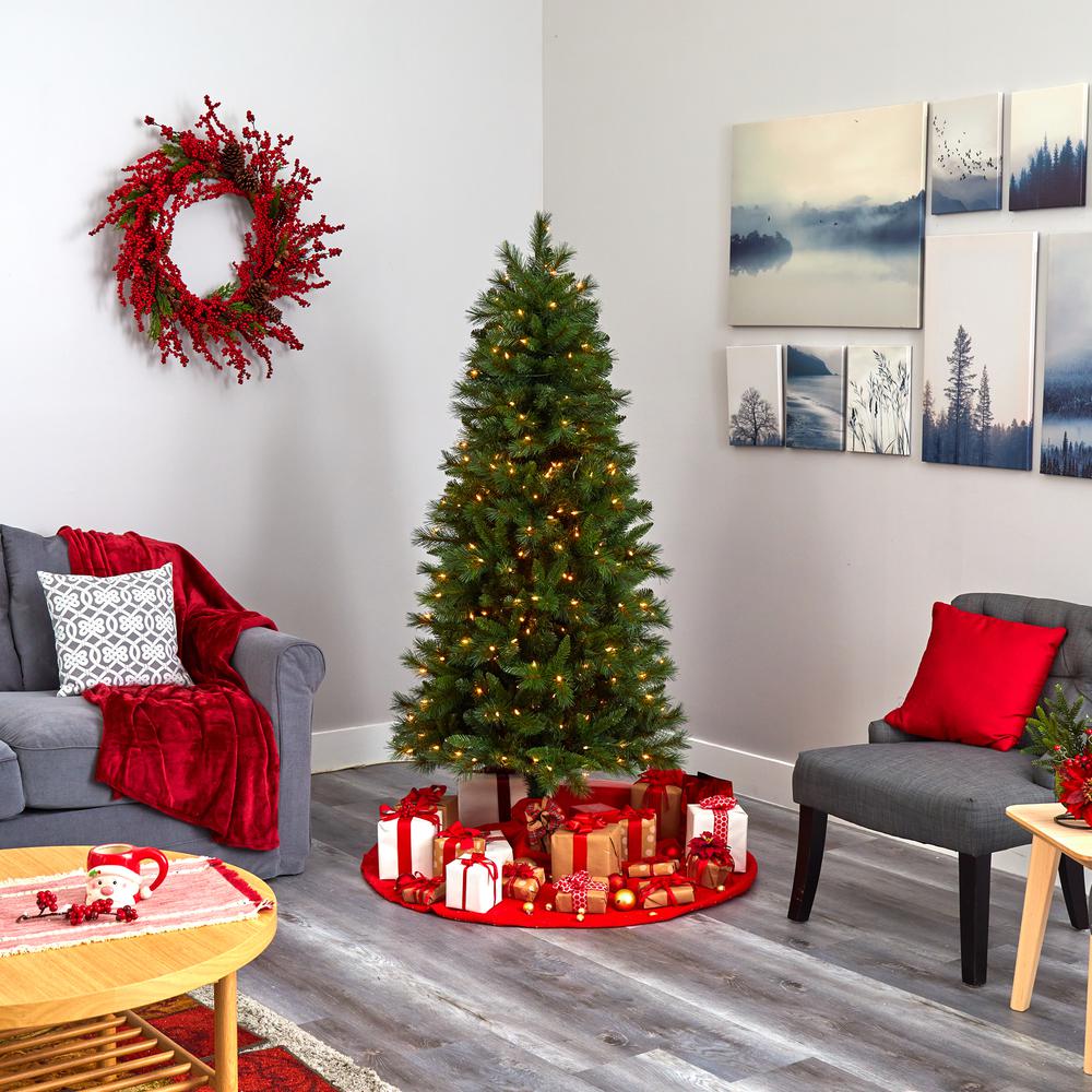 6ft. Slim West Virginia Mountain Pine Artificial Christmas Tree. Picture 6