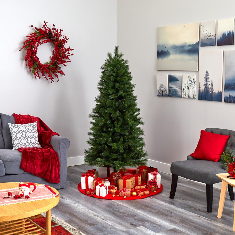 6ft. Slim West Virginia Mountain Pine Artificial Christmas Tree. Picture 7