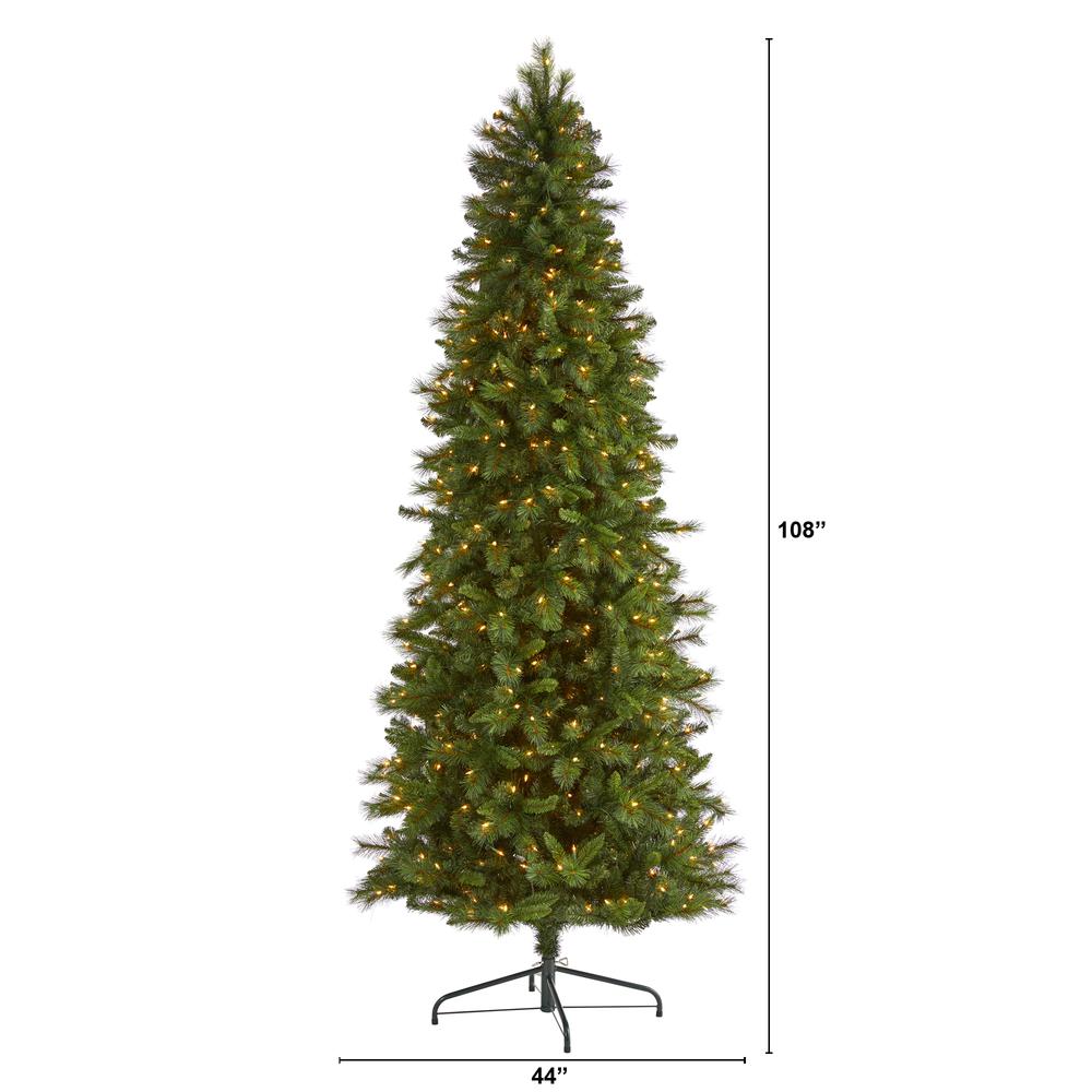 9ft. Slim West Virginia Mountain Pine Artificial Christmas Tree. Picture 2
