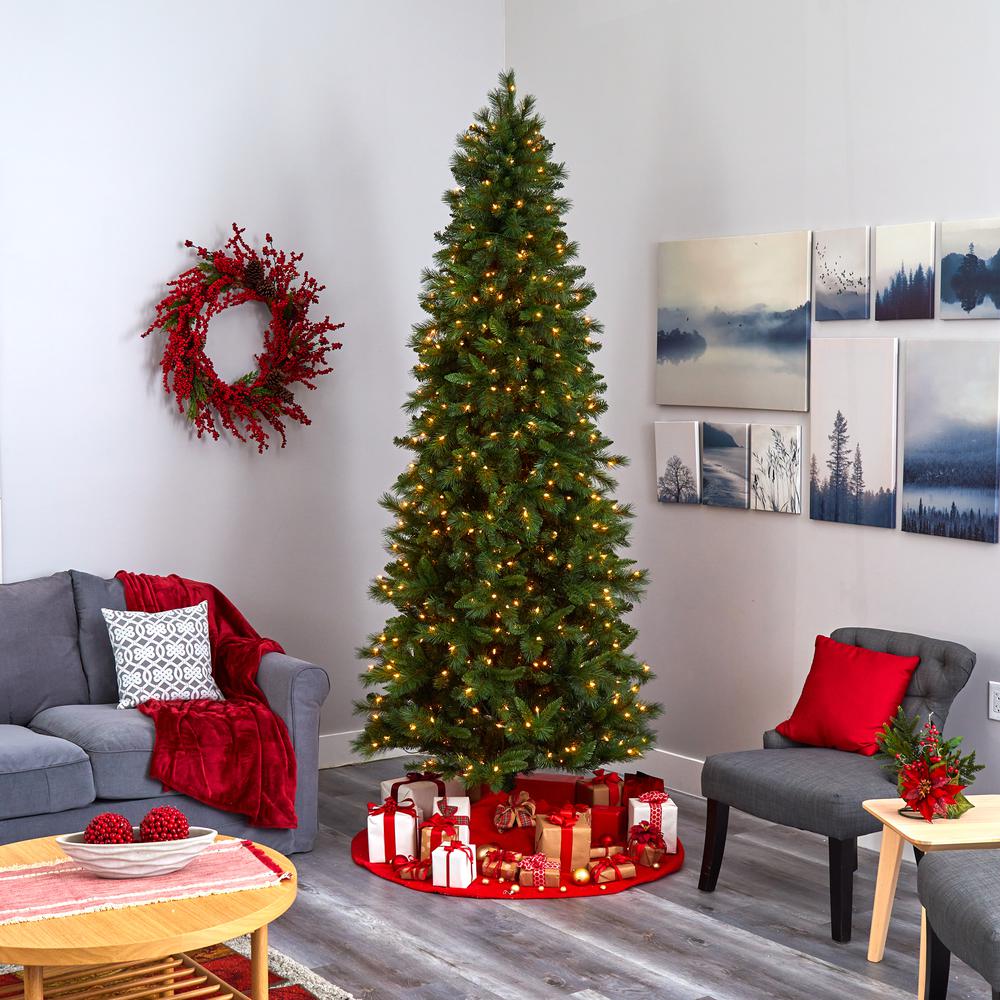 9ft. Slim West Virginia Mountain Pine Artificial Christmas Tree. Picture 6