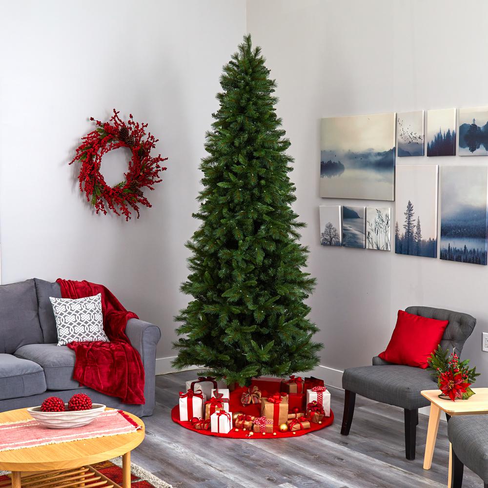 9ft. Slim West Virginia Mountain Pine Artificial Christmas Tree. Picture 7