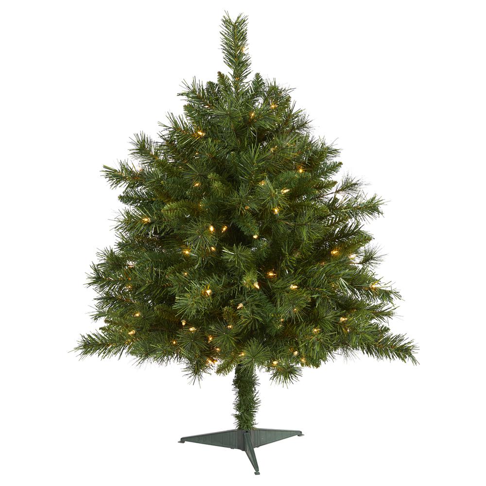 3ft. Wyoming Mixed Pine Artificial Christmas Tree with 150 Clear Lights. Picture 1