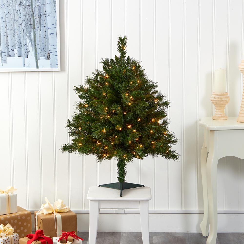 3ft. Wyoming Mixed Pine Artificial Christmas Tree with 150 Clear Lights. Picture 5