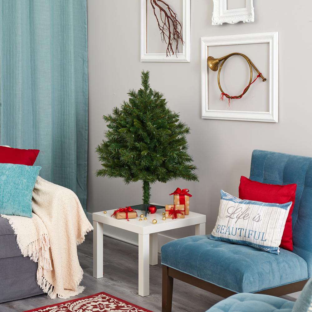3ft. Wyoming Mixed Pine Artificial Christmas Tree with 150 Clear Lights. Picture 7
