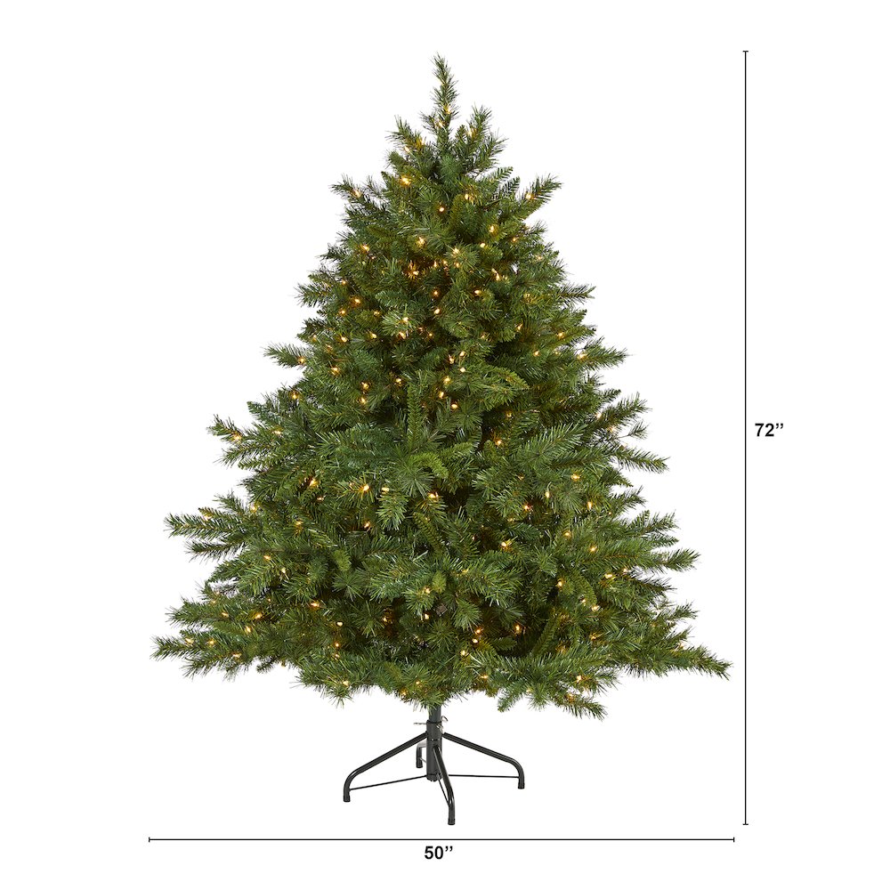 6ft. Wyoming Mixed Pine Artificial Christmas Tree with 450 Clear Lights. Picture 2
