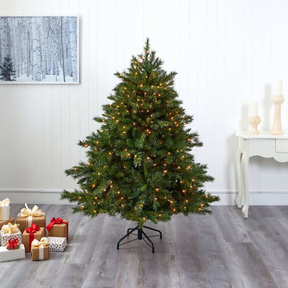 6ft. Wyoming Mixed Pine Artificial Christmas Tree with 450 Clear Lights. Picture 5
