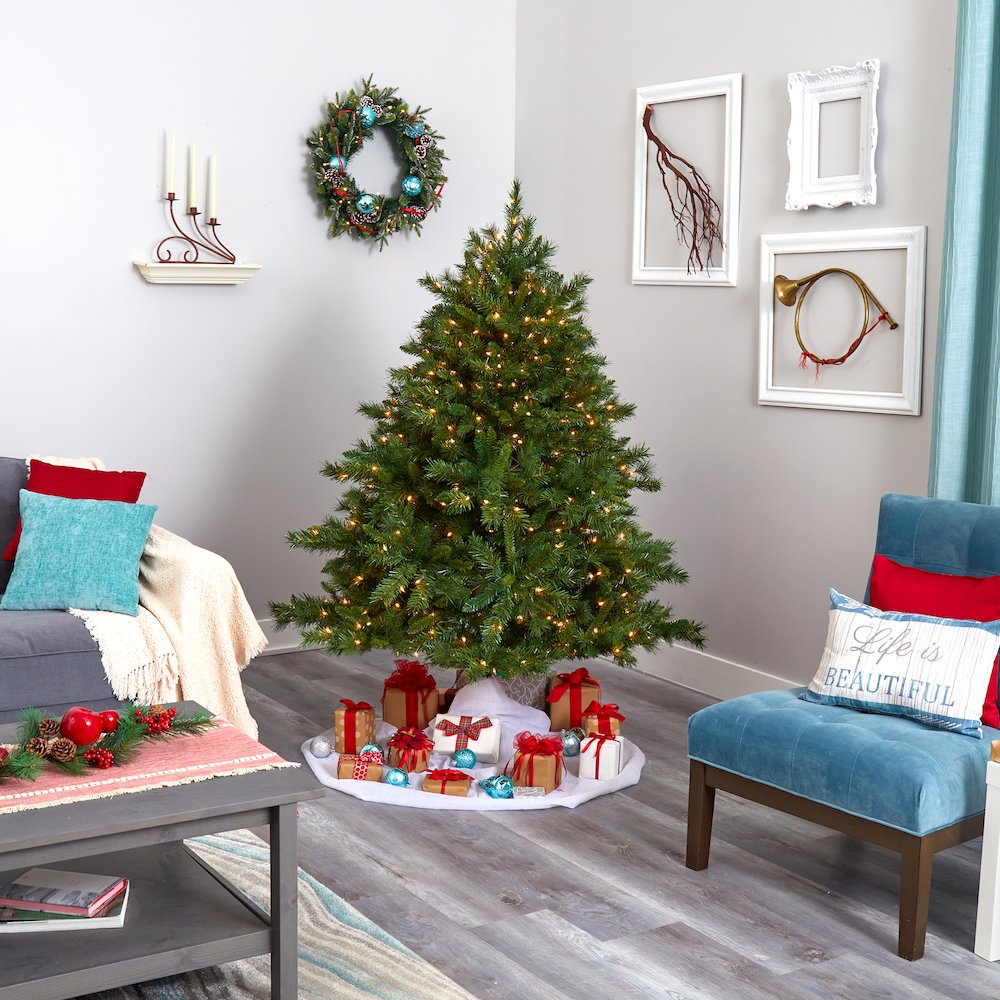 6ft. Wyoming Mixed Pine Artificial Christmas Tree with 450 Clear Lights. Picture 6