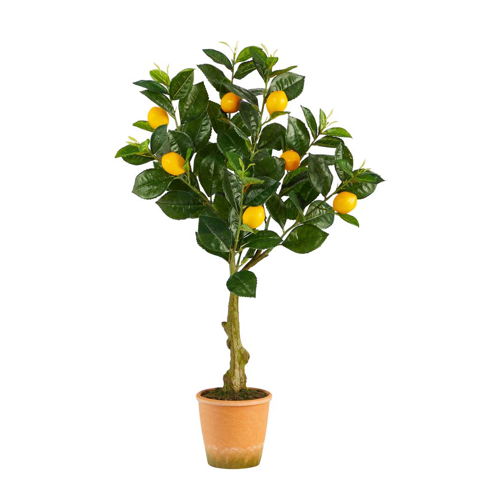 28in. Lemon Artificial Tree in Decorative Planter. Picture 1