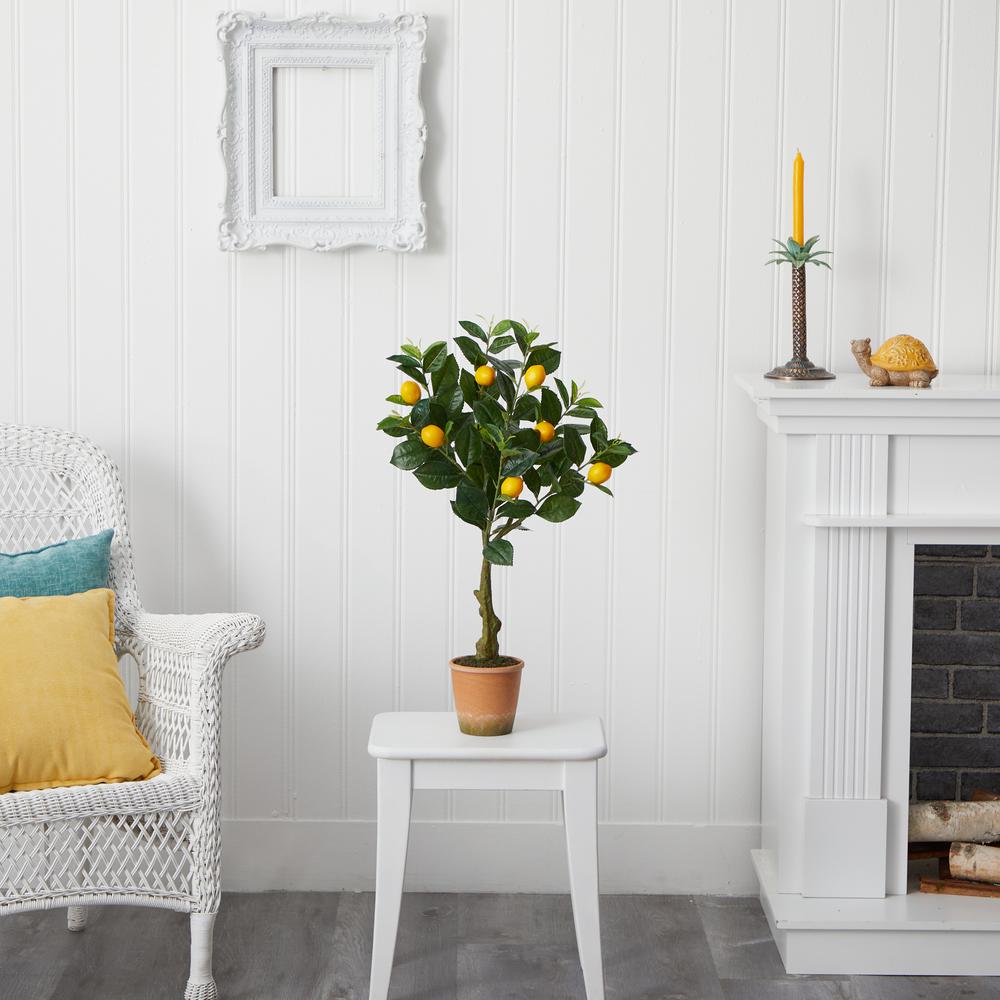 28in. Lemon Artificial Tree in Decorative Planter. Picture 2