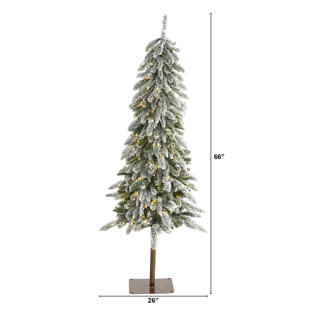 5.5ft. Flocked Washington Alpine Christmas Artificial Tree. Picture 2