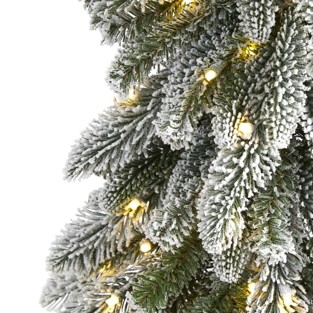 5.5ft. Flocked Washington Alpine Christmas Artificial Tree. Picture 4