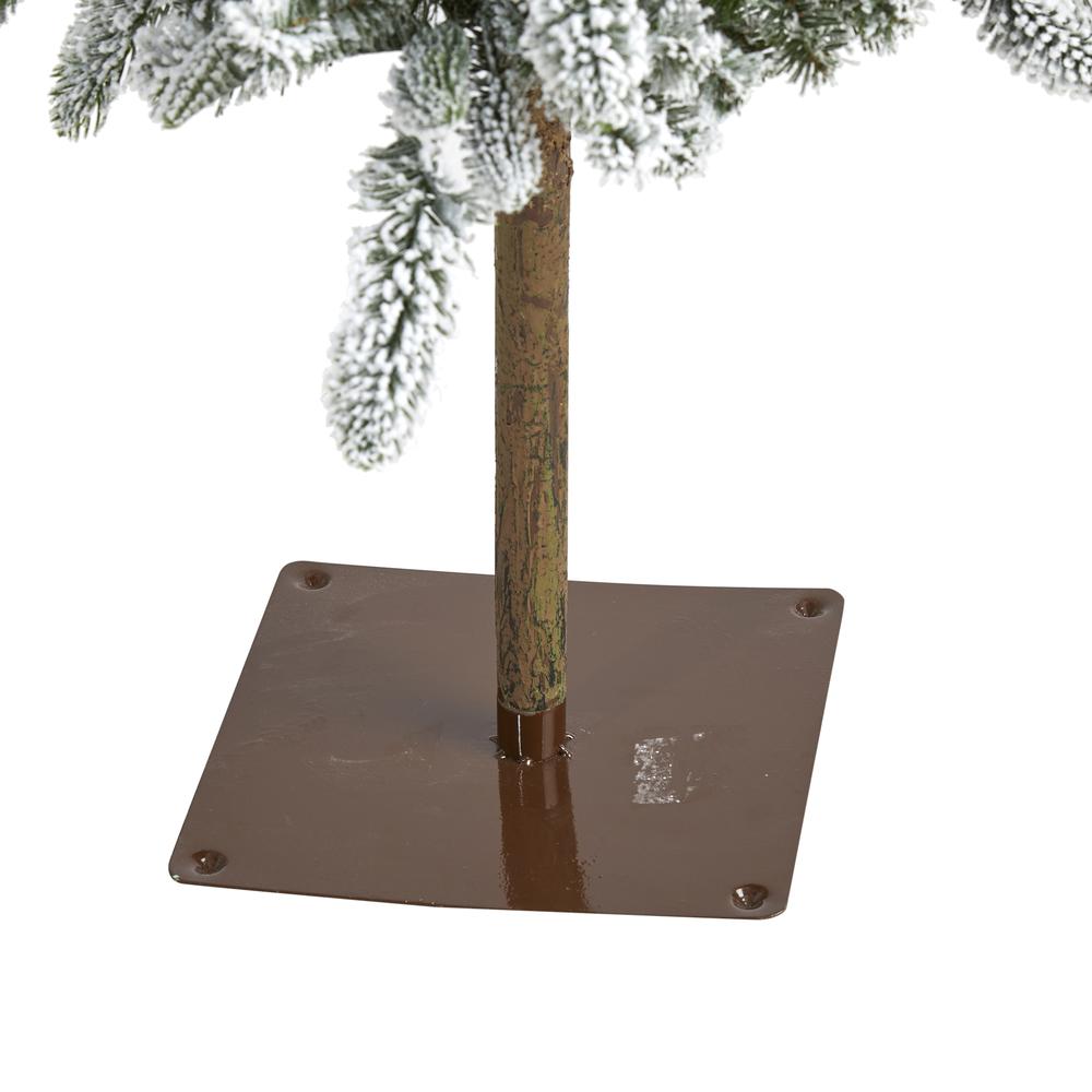 5.5ft. Flocked Washington Alpine Christmas Artificial Tree. Picture 3