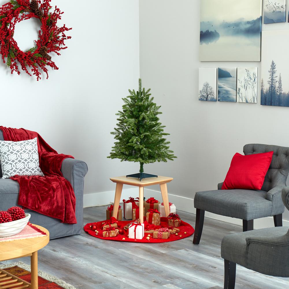 3ft. Snowed Grand Teton Fir Artificial Christmas Tree with 50 Clear Lights and 111 Bendable Branches. Picture 7