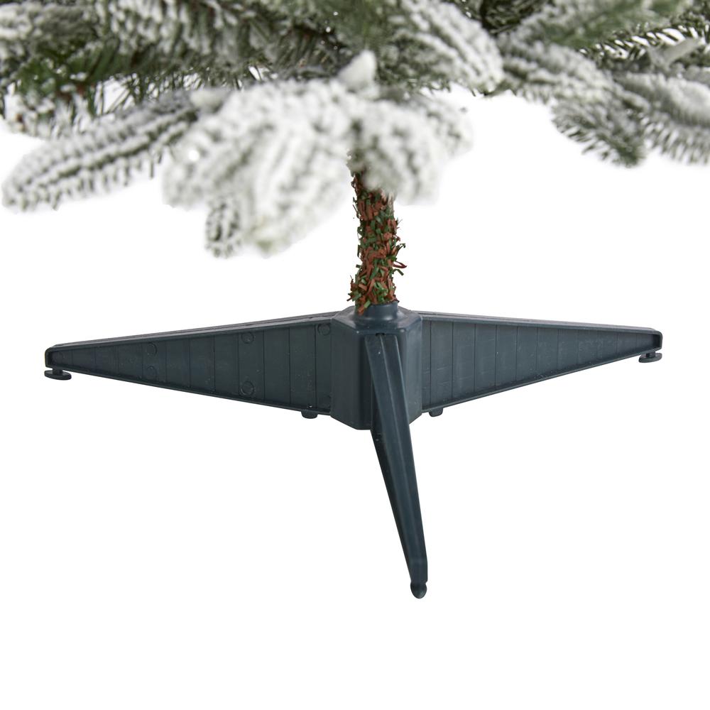 3ft. Flocked Manchester Spruce Artificial Christmas Tree with 50 Lights and 133 Bendable Branches. Picture 3