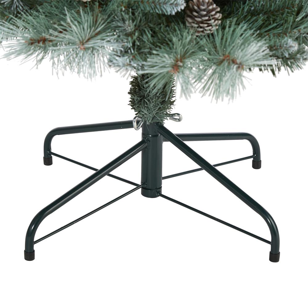 6ft. Frosted Tip British Columbia Mountain Pine Artificial Christmas Tree with 250 Clear Lights, Pine Cones and 588 Bendable Branches. Picture 3