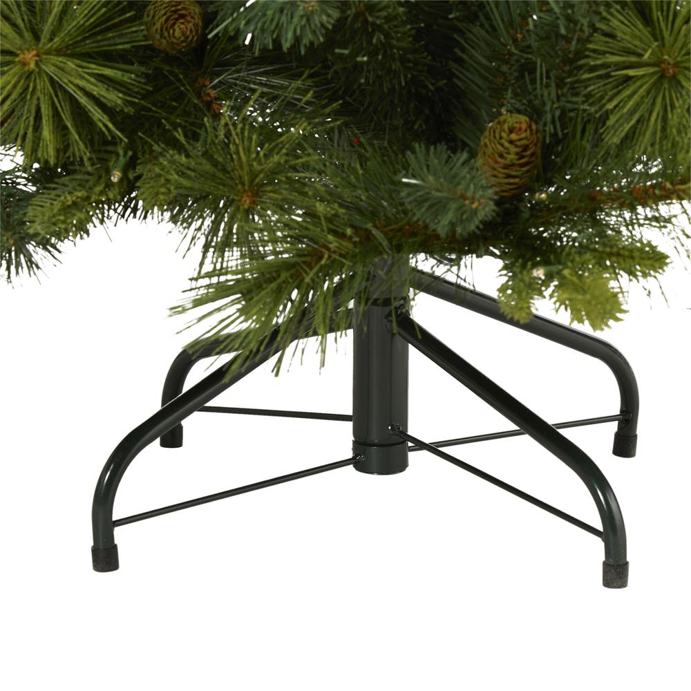 North Carolina Pine Artificial Christmas Tree with 130 Warm White LED Lights. Picture 4